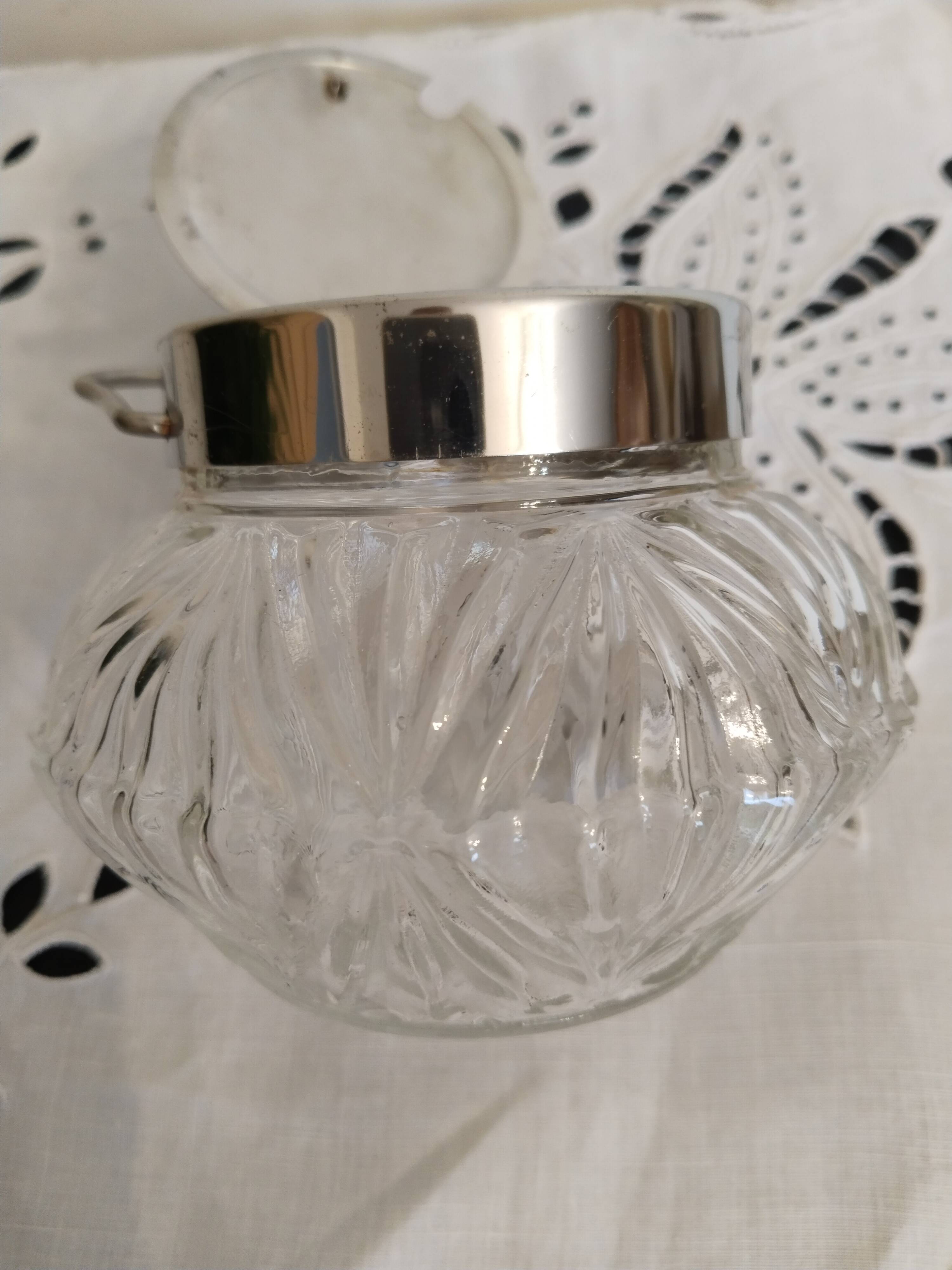 Sugar bowl, glass jam maker