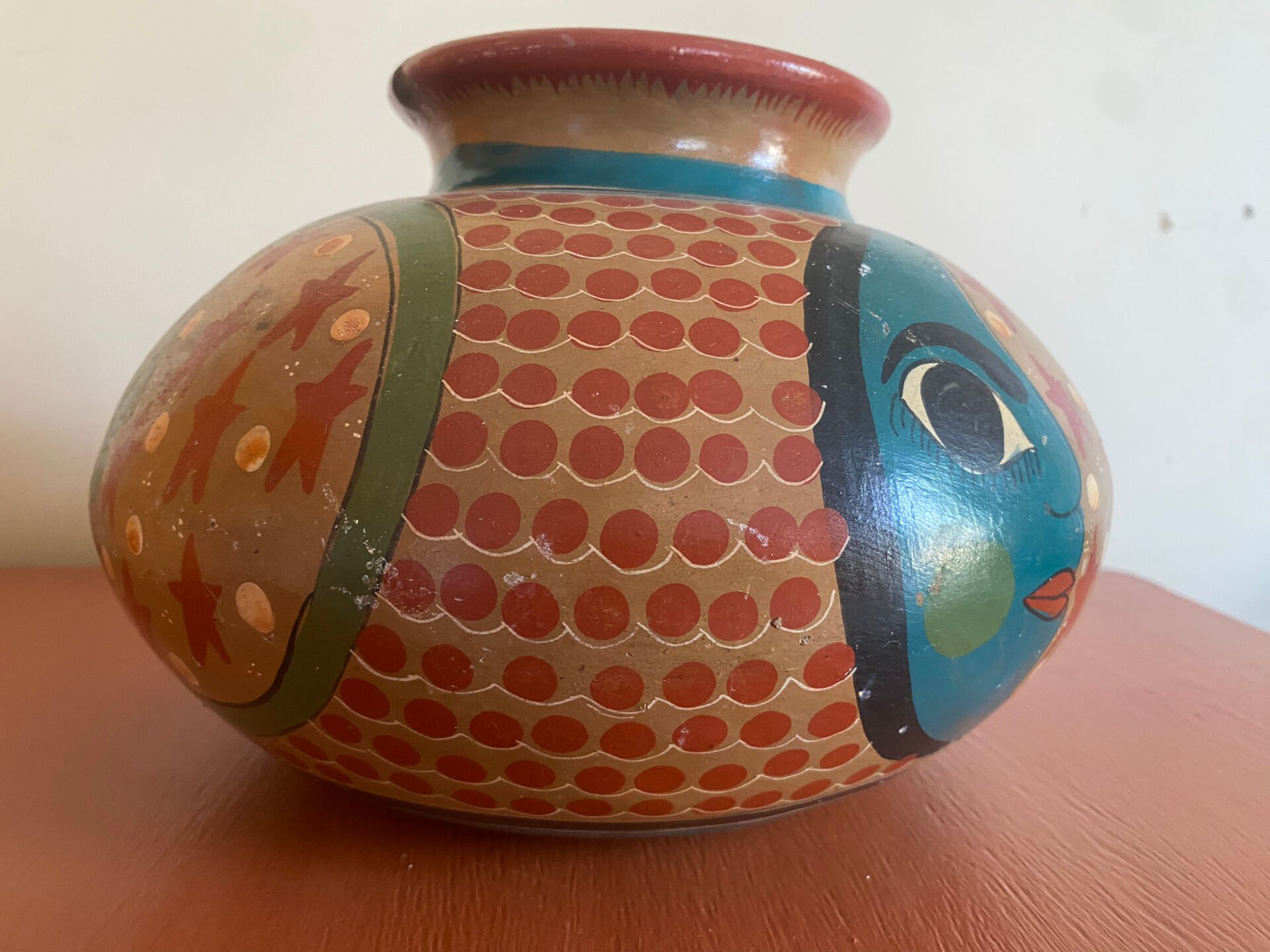 Vintage 90's Mexican ceramic vase