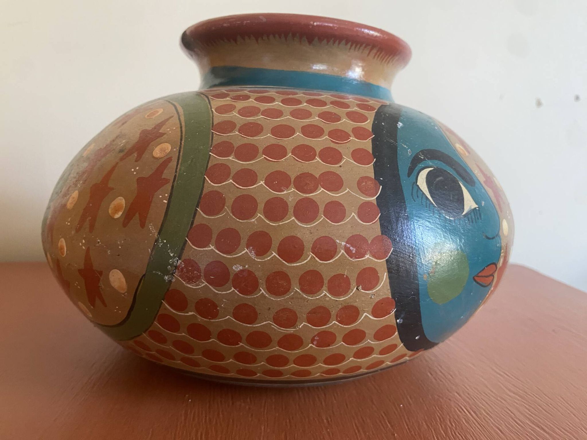 Vintage 90's Mexican ceramic vase