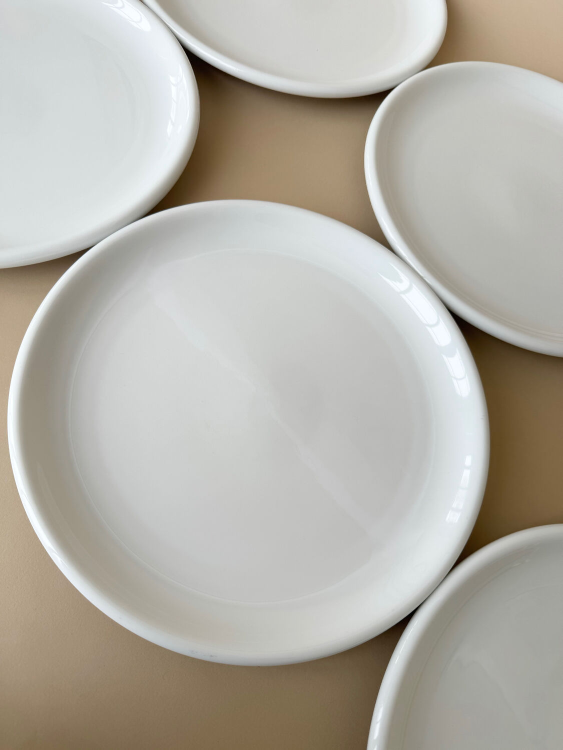 Set of 6 Vintage IKEA x Rondo white porcelain hollow dinner plates