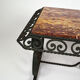 Coffee table in marble and wrought iron, circa 1940