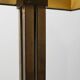 Brass table lamp with black rectangular shade by Deknudt, Belgium, 1970s