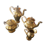 Tea and coffee set in vermeil and ivory