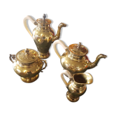 Tea and coffee set in vermeil and ivory