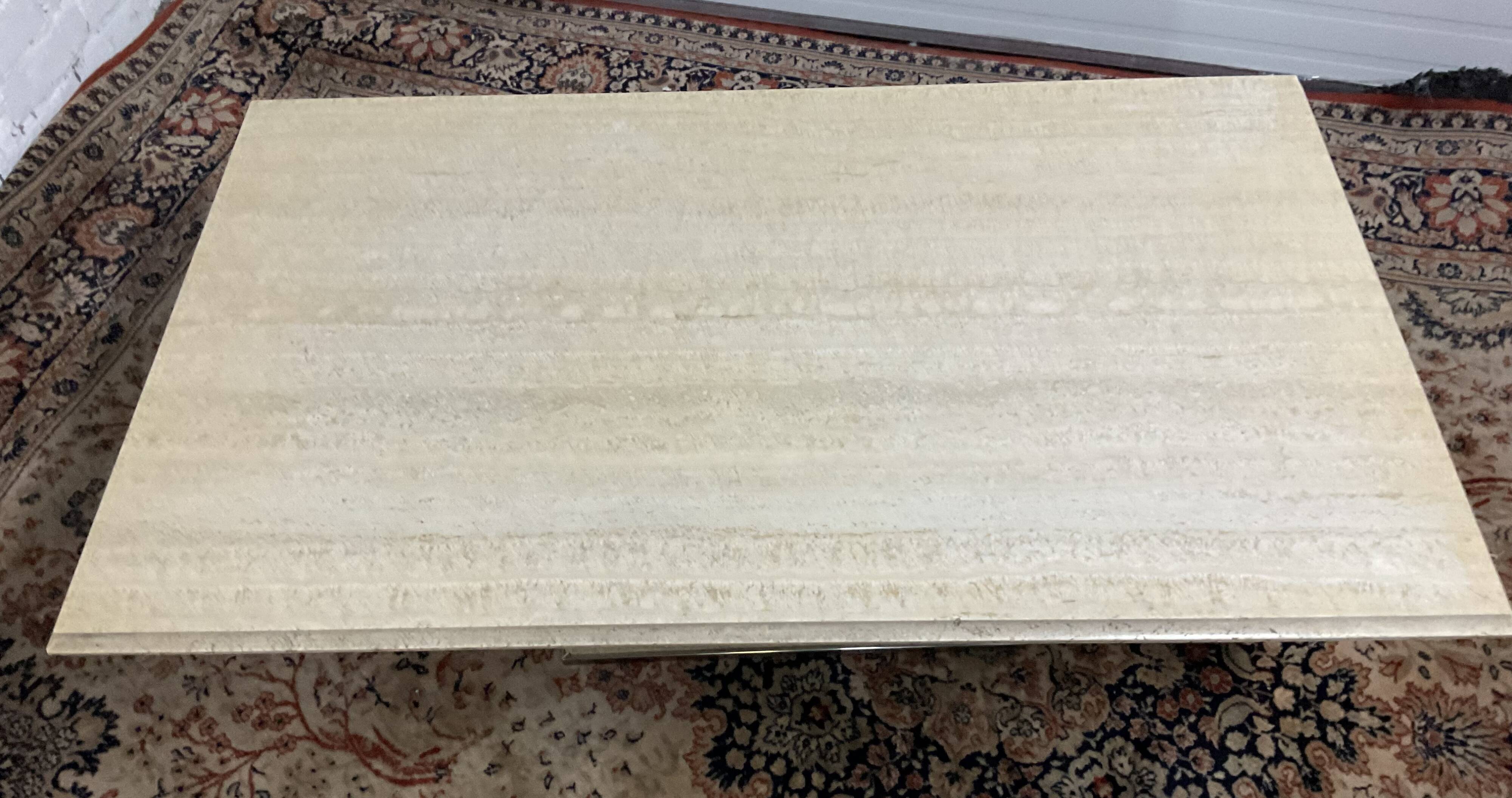 Vintage travertine coffee table from the 70s