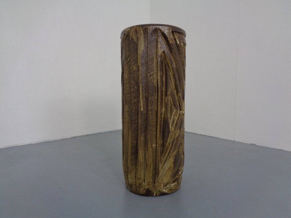 Large Brutalist Ceramic Umbrella Stand, Italy, 1960s