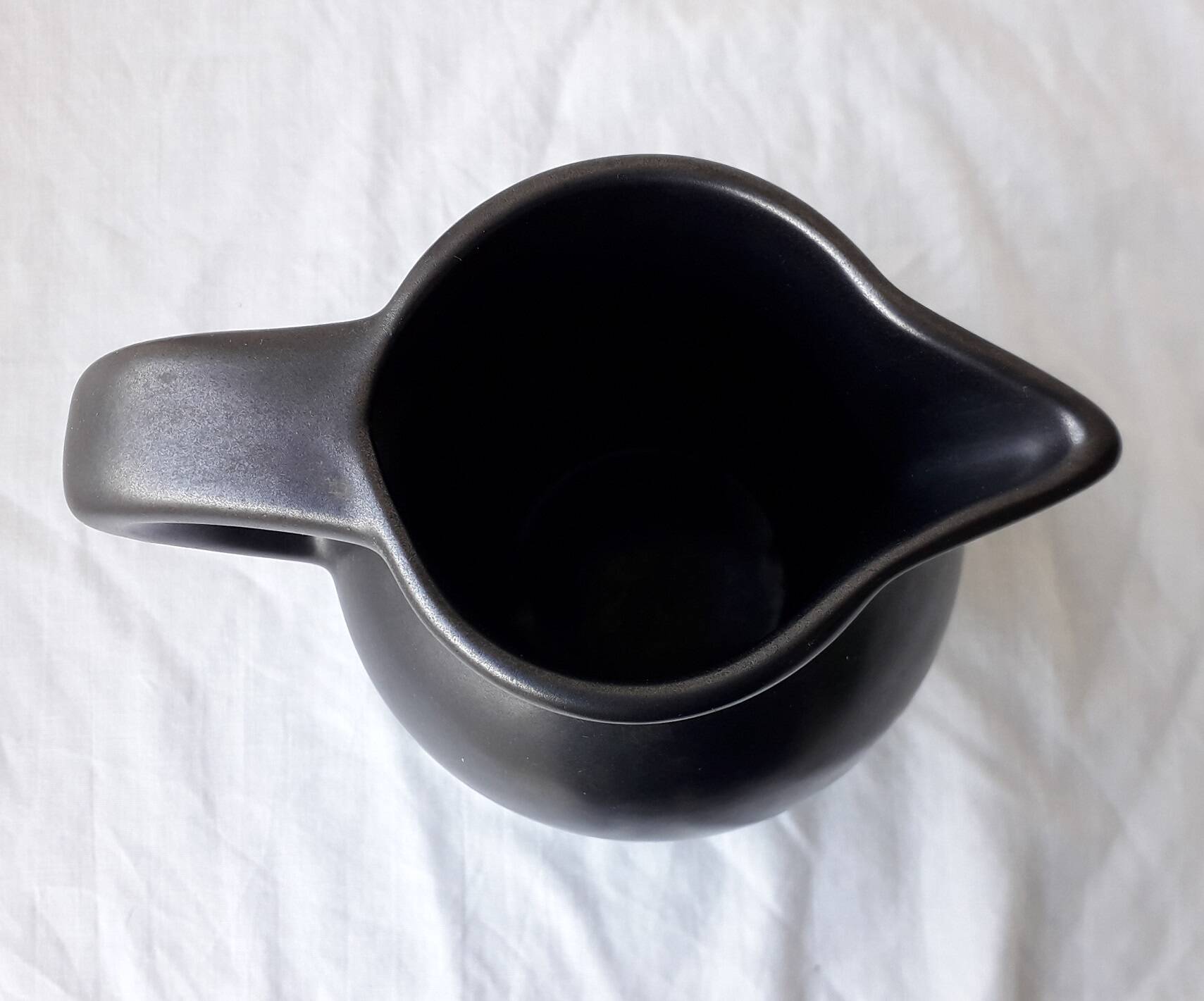 Black ceramic jug