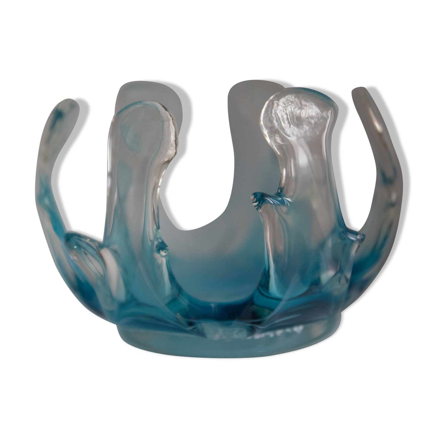 Cup scratch blue murano