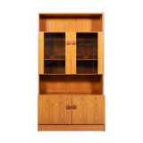Two-piece wardrobe made of Danish teak veneer from the 1970s