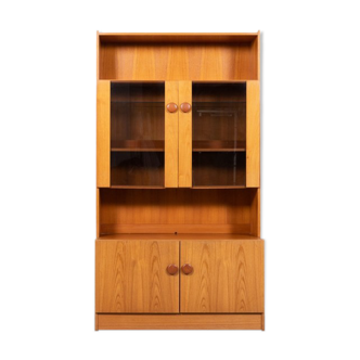 Two-piece wardrobe made of Danish teak veneer from the 1970s