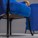Italian alcantara project Armchairs by Umberto Asnago for Giorgetti/Progetti, 1980s