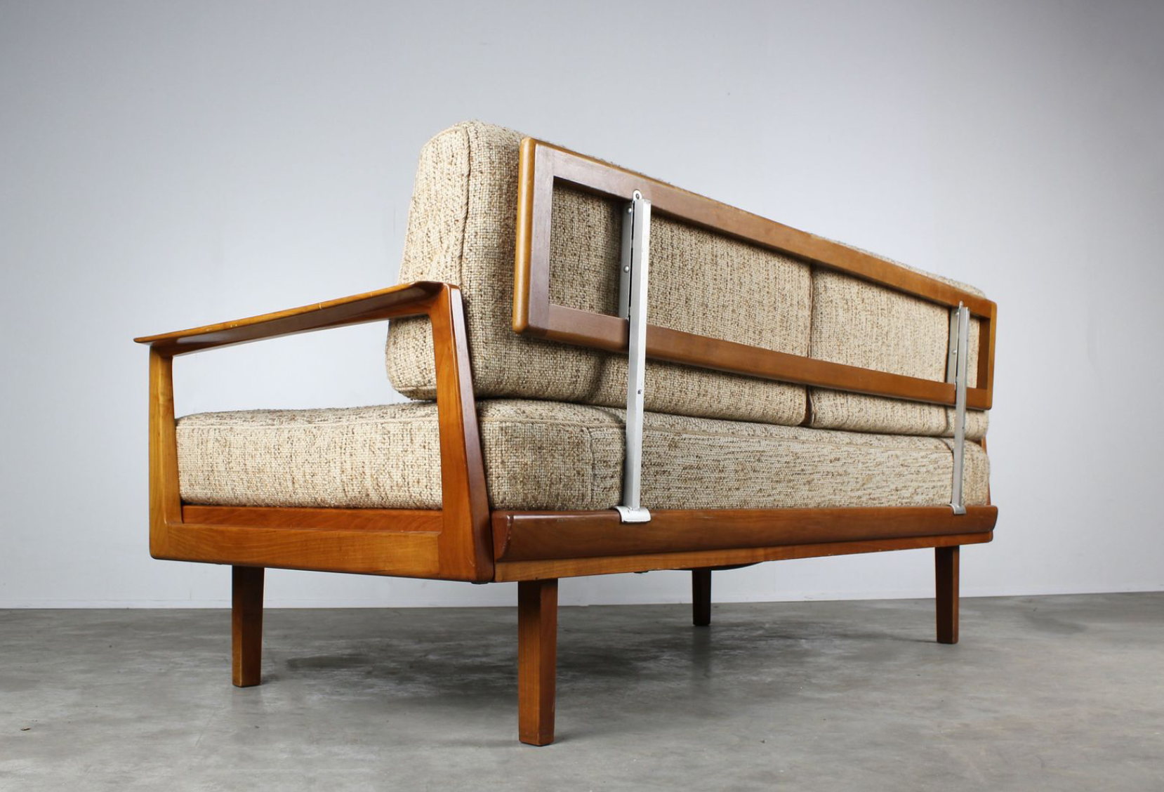Antimott chairs - beige couch - brown by Wilhelm Knoll 1950s