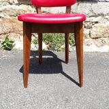 Lot of 6 vintage red skai chairs