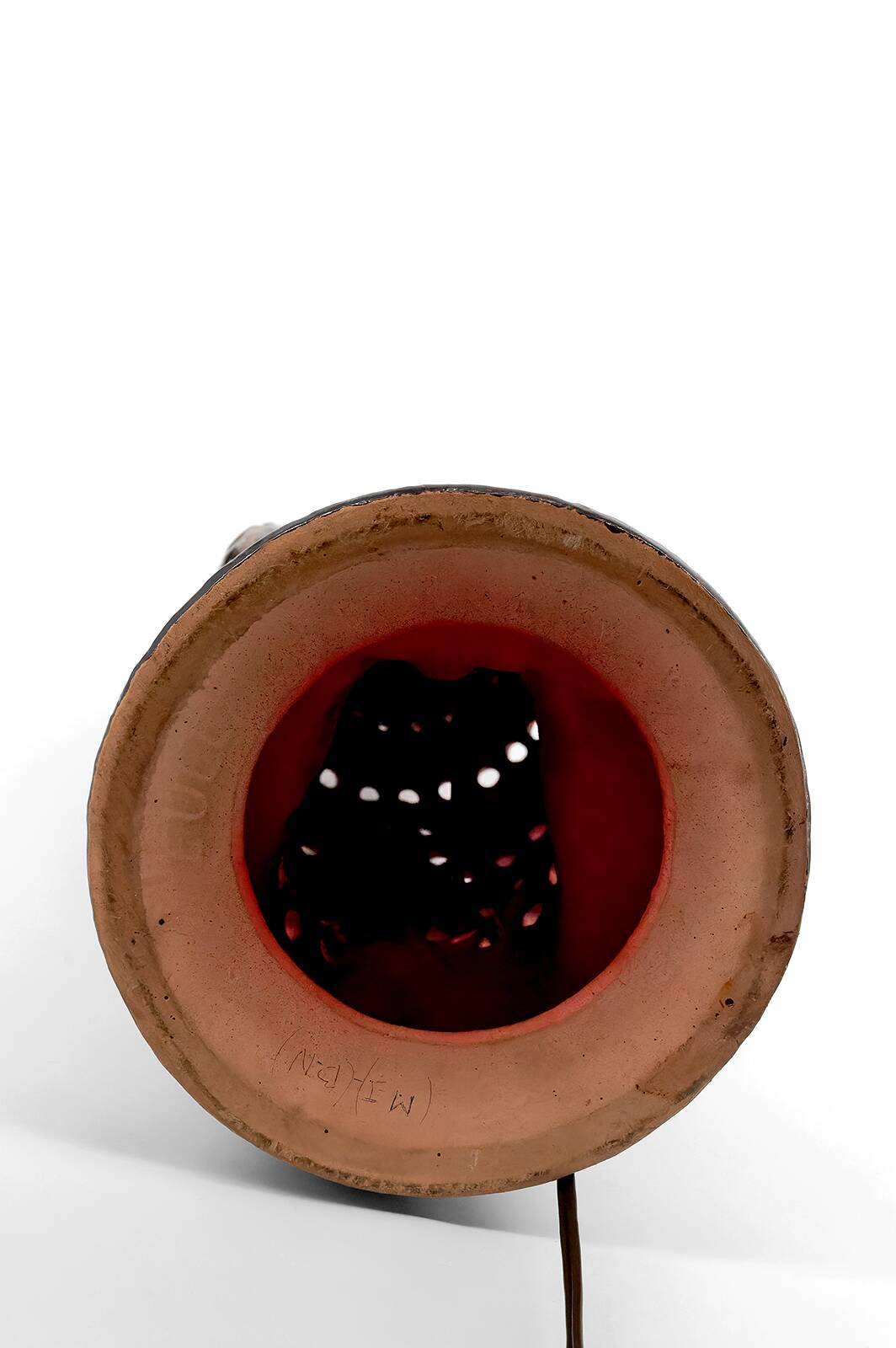 Important ceramic lamp / floor lamp, Owl, by Walter Gerhards