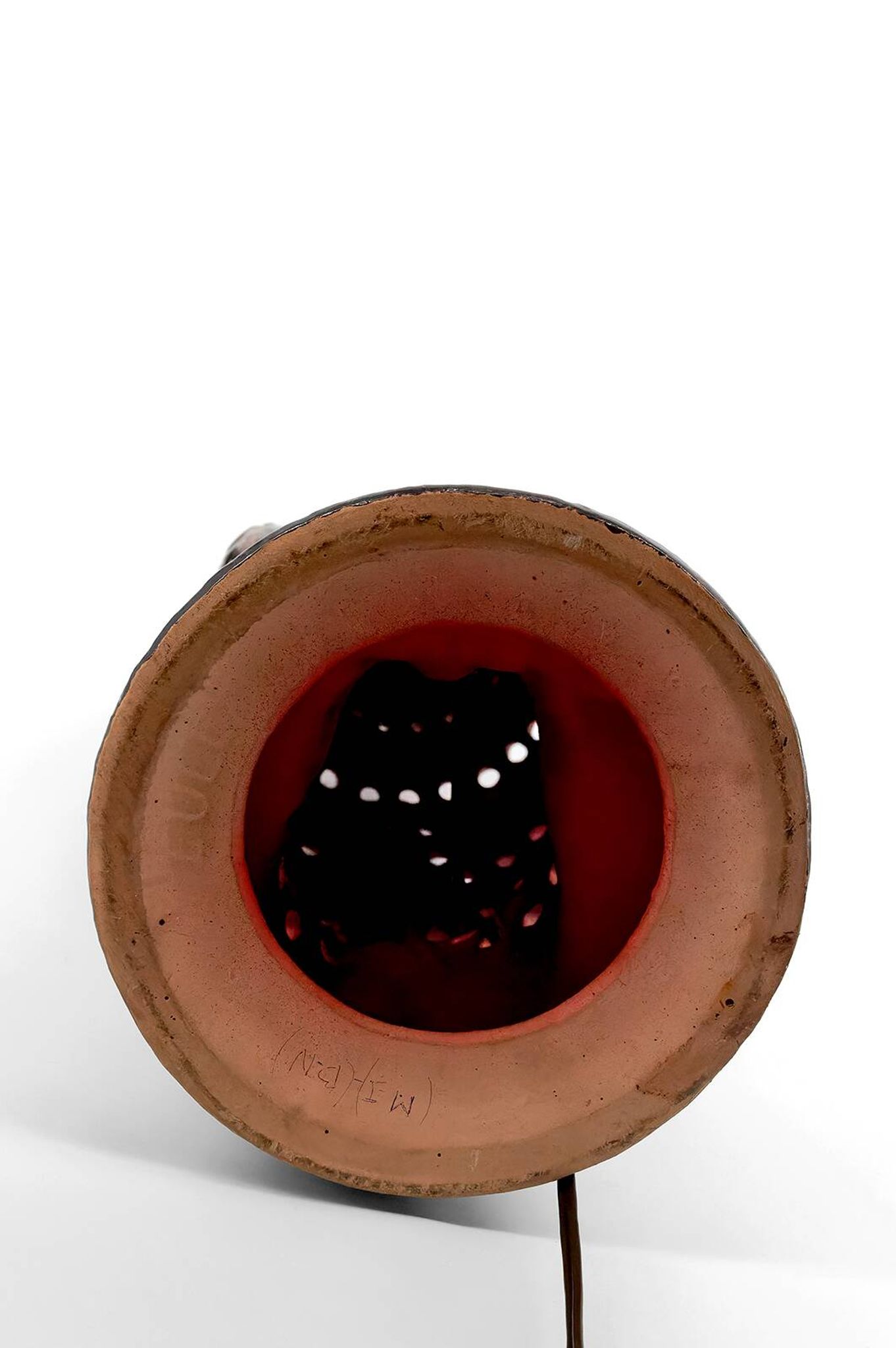 Important ceramic lamp / floor lamp, Owl, by Walter Gerhards