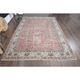 1970s Vintage Turkish Handmade Wool Pink Oversized Area Rug 212x290