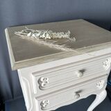 Pale pink bedside table