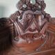 Antique solid oak headboard