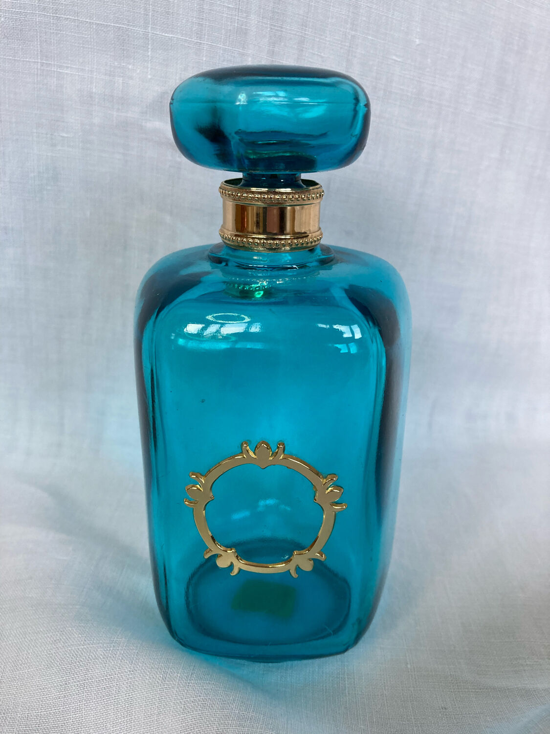 Blue glass toilet bottle Marcel Franck