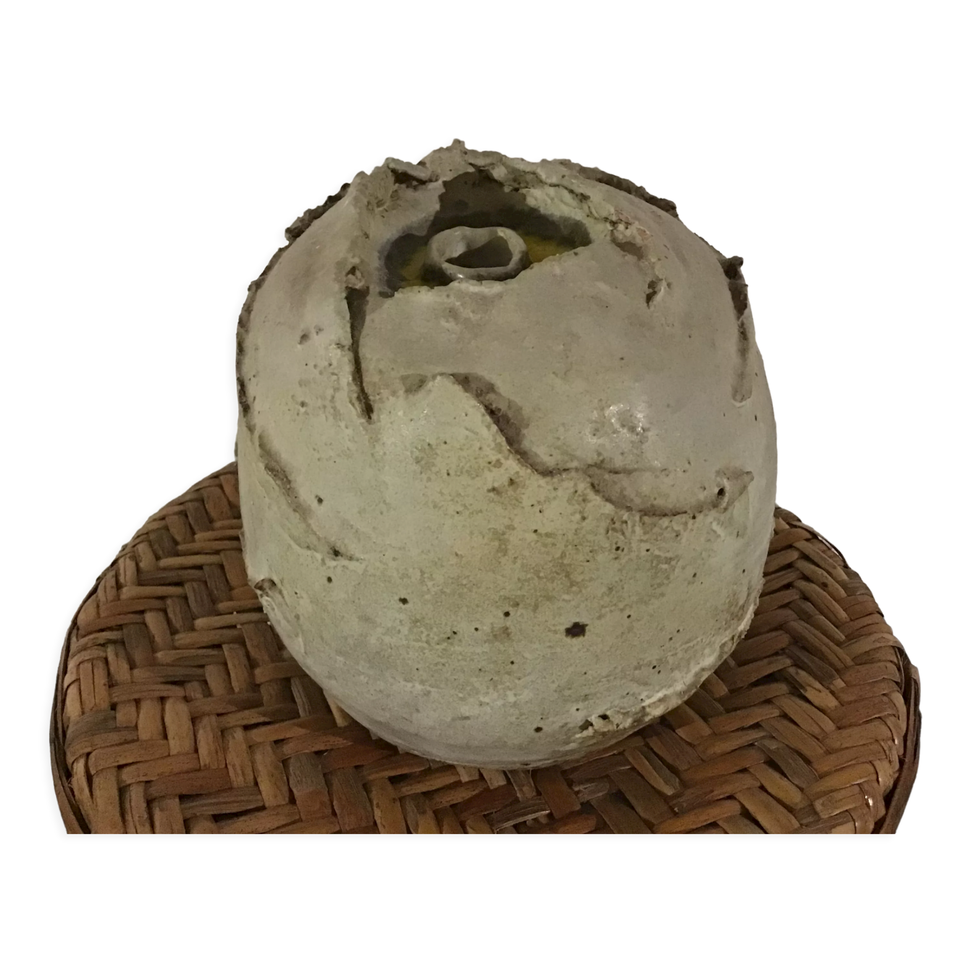 Vase boule raku
