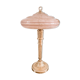 Glass and brass table lamp