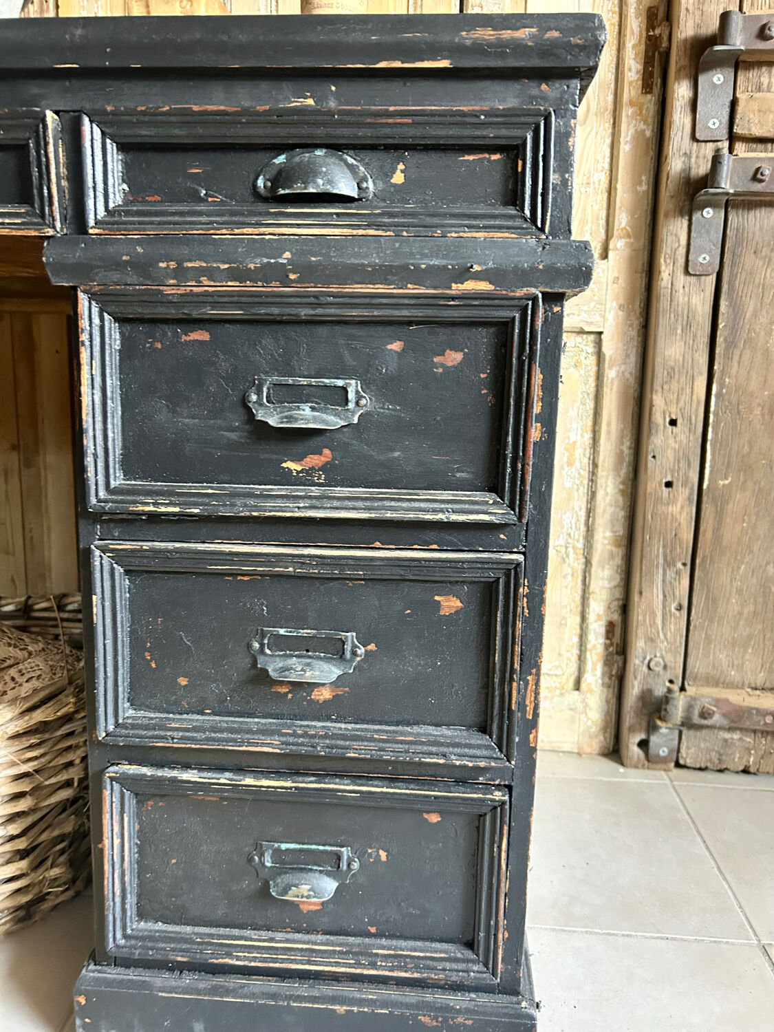 Antique desk, washbasin unit