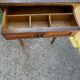 Small Art Nouveau side table in brown wood with a drawer, late 19th century (1890s)