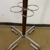 Industrial coat rack in chrome metal