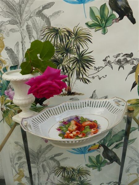 Limoges fruit porcelain basket