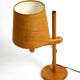 1960s Temde table lamp made of oak wood and with height-adjustable shade