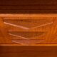 Danish teak mid century modern secretaire cabinet with a desk and vanity