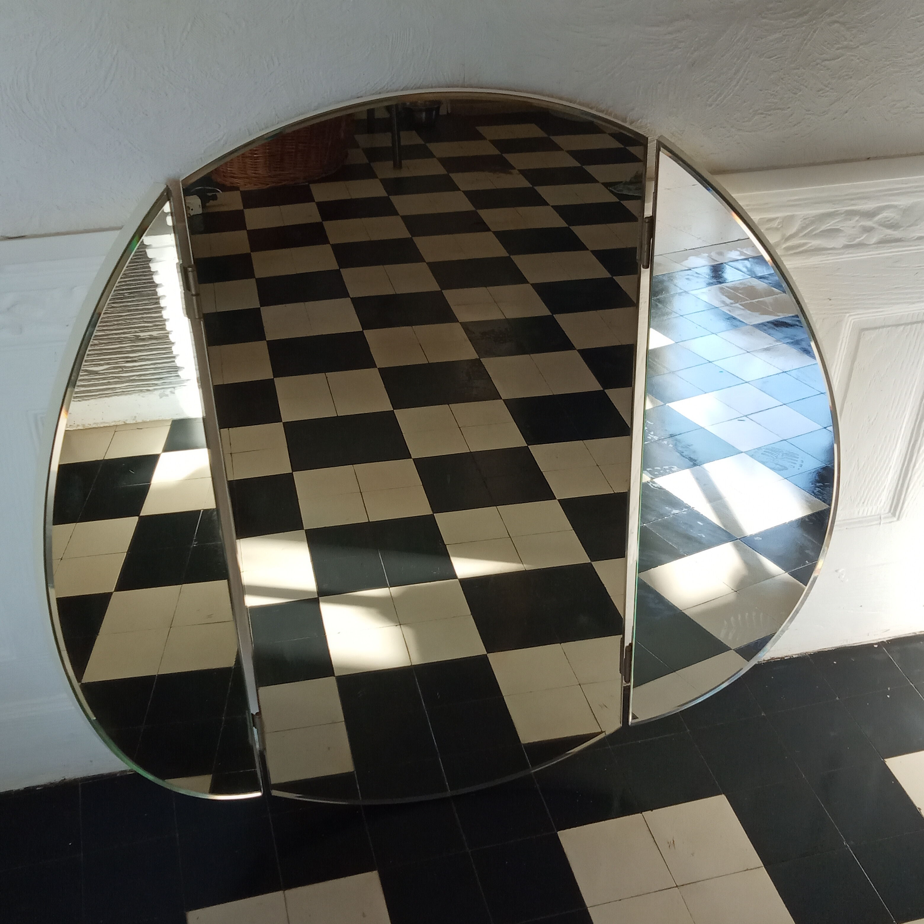 Miroir triptyque diamètre 80 cm