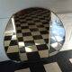 Miroir triptyque diamètre 80 cm