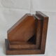 Paire de serre-livres vintage en bois