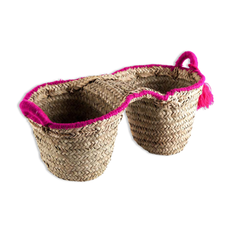 Basket pink twins