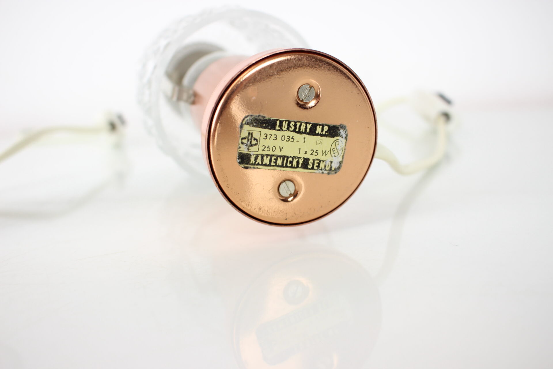 1970s Pair of Copper Table Lamps by Kamenický Šenov, Czechoslovakia