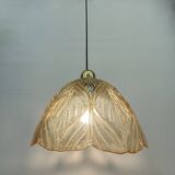 Peil & Putzer glass leaf hanging lamp , 1970’s