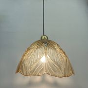 Peil & Putzer glass leaf hanging lamp , 1970’s