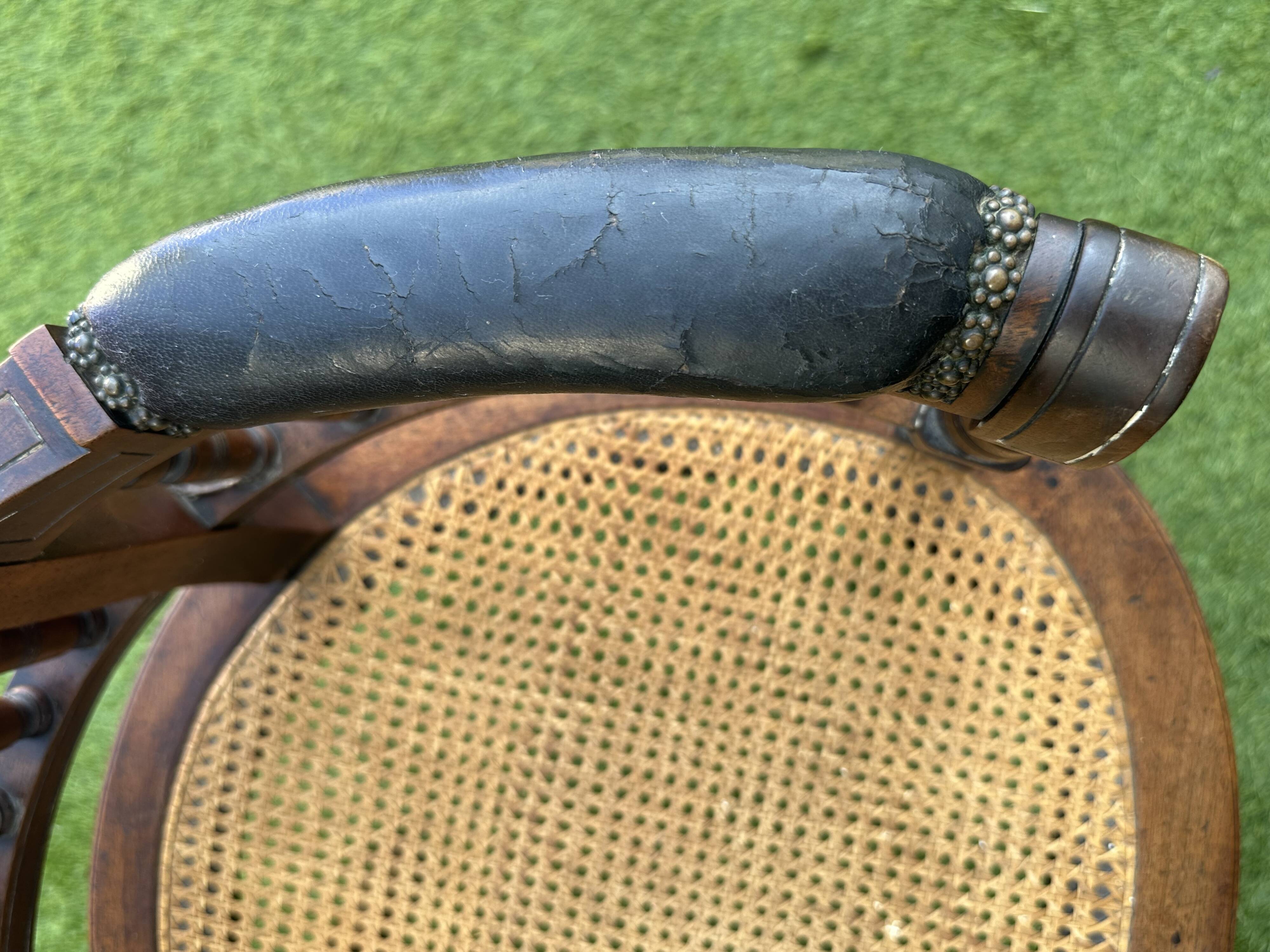 Napoleon III office chair in solid wood