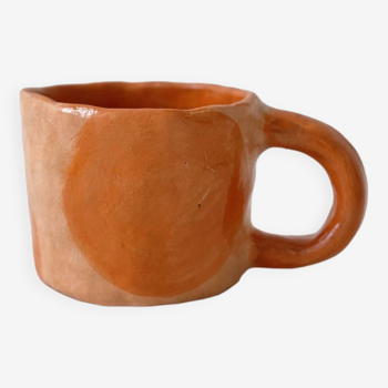 Mug à pois orange