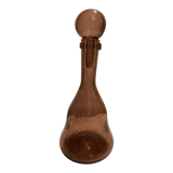 Unsigned Biot bubbled blown carafe color purple pink color