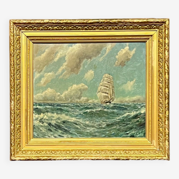"Seascape". Oil on canvas.