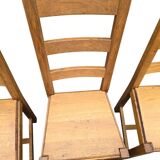 Set of 6 solid wood dining chairs