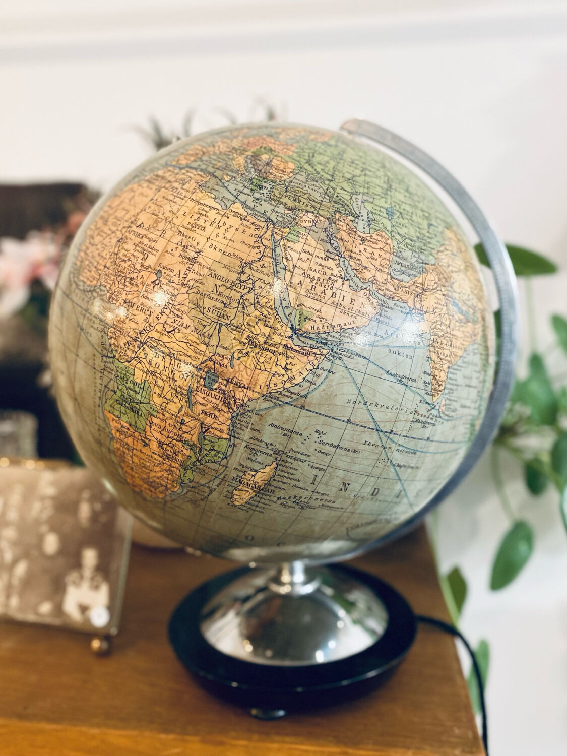 Illuminated terrestrial globe Columbus, Sweden, 1950s