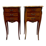 Pair of bedside tables, France early 20th century