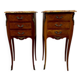 Pair of bedside tables, France early 20th century