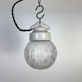 Vintage White Porcelain Pendant Light, 1970s