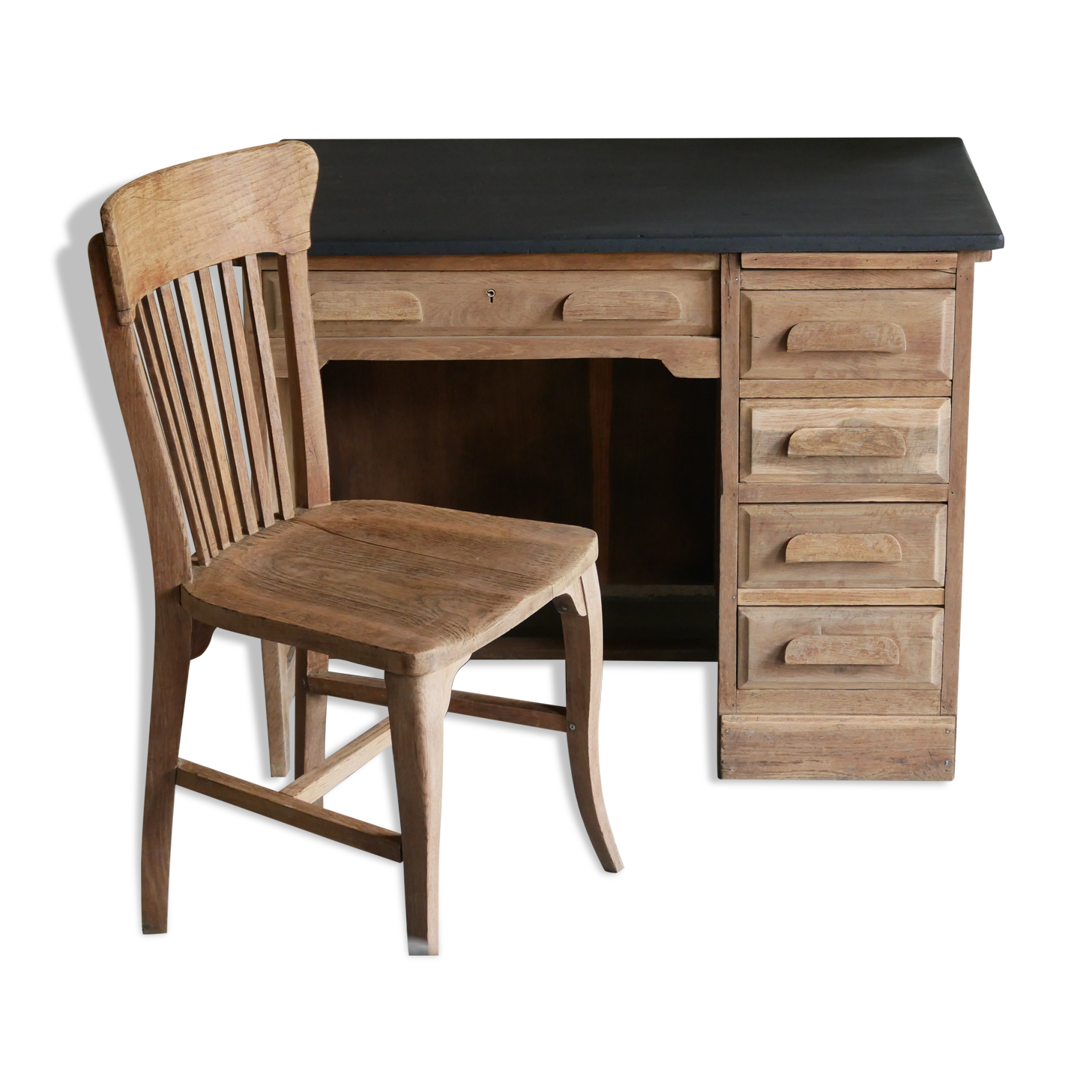 Desk and chair assembly