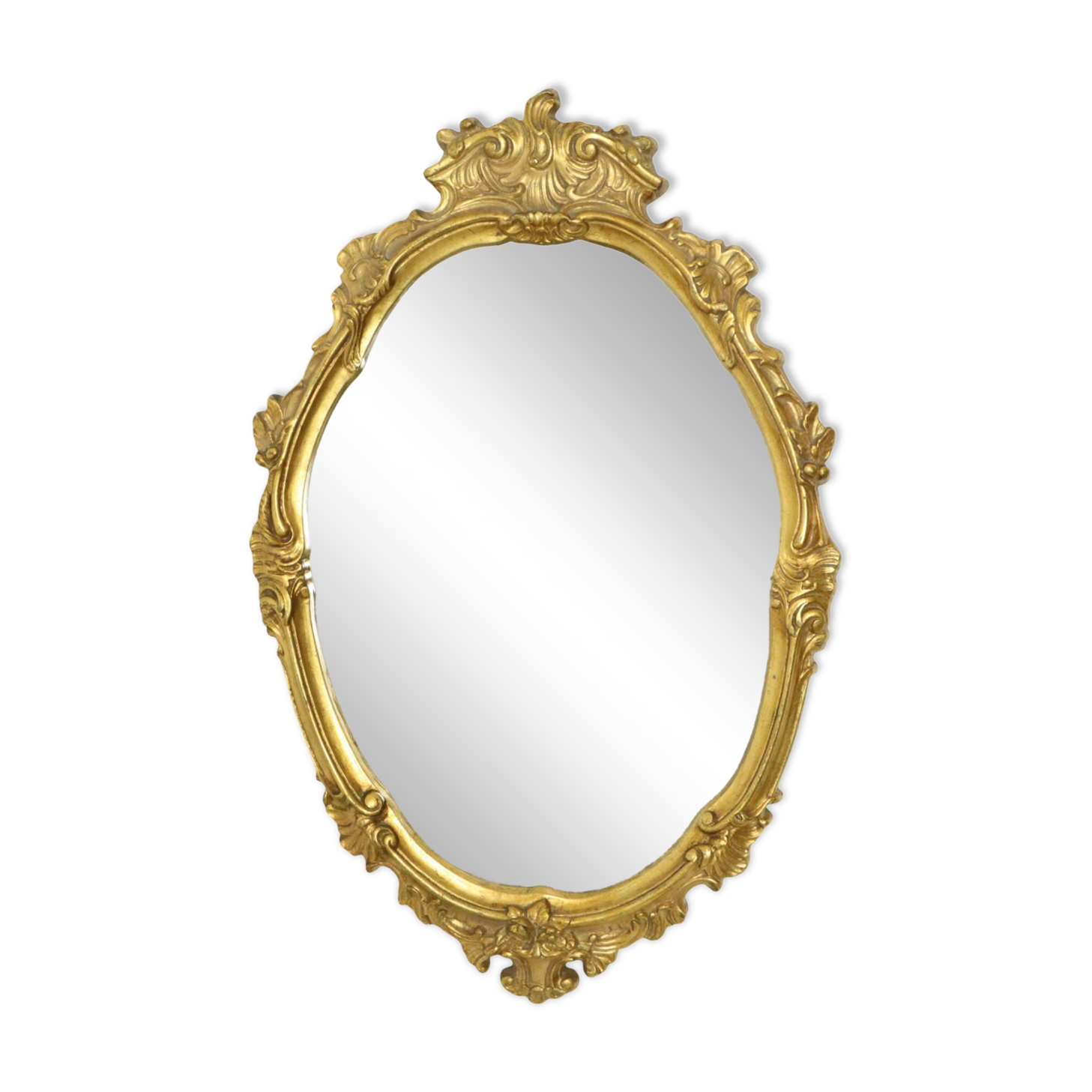 French Classical Gold Mirror Baroque Style Acanthus 76cm
