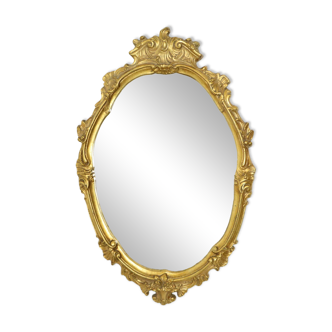 French Classical Gold Mirror Baroque Style Acanthus 76cm